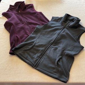 Old Navy fleece vests